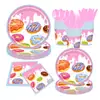 Amazon Novos Pratos de Papel para Festa 7 polegadas 9 polegadas Rosquinhas Festa Feliz Pratos de Papel Descartáveis para Família Amigos