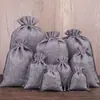 Bolsa de cordón de lino sintético al por mayor de Amazon, bolsa de lino compuesto para vino tinto, cordón de mano, bolsa de almacenamiento de brocado para juegos culturales