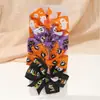 El juego de accesorios para el cabello para niños más vendido en Europa y América, pinza para el cabello de lazo de cinta acanalada de Halloween, horquilla para el cabello para niños 638
