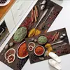 Juego de alfombrillas de cocina de terciopelo de cristal transfronterizas, fáciles de limpiar, resistentes a la suciedad, absorbentes de agua, antideslizantes, suaves para restaurantes, etiquetado