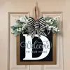 Yzm Cartas Inglesas Transfronterizas Decoración Personalizada para Puerta Principal Colgante para Puerta Accesorios Artesanías de Madera