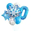 Balão de Folha de Alumínio com Tema de Inverno Nevasca Congelante Conjunto para Festa de Aniversário Decoração Suprimentos