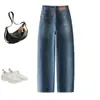 Pantalones rectos retro americanos, nueva moda otoño 2026, pantalones de pierna ancha adelgazantes, jeans de cintura alta