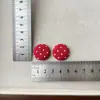 Zapatos Planos con Botones de Tela de Lunares Franceses Rojos y Blancos Accesorios Pasador Funda para Teléfono Móvil Equipaje Zapatos y Calcetines Accesorios de Ropa