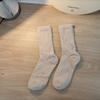 Calcetines de felpa de visón suaves y gruesos de otoño e invierno para mujer, calcetines de moda para mujer, calcetines gruesos de pelo de color sólido Macaron para mujer