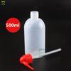 Botella de lavado de plástico boca doblada botella 500ml botella de lavado botella de alcohol botella de lavado botella gotero botella de boca puntiaguda se puede vender al por mayor y al por menor