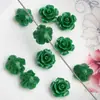 12mm buena textura multicolor con agujeros laca de camelia tallada agujero lateral color flor de rosa flor de flor accesorios de joyería diy