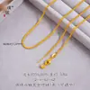 Pu Zuoqiang Caja Dorada Brillante de Oro de 24 Quilates Relleno Color-Preservante Lingote Semilla de Melón Chopard Cadena de Clavícula Universal en Forma de O para Mujeres