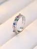 1 Pieza de Anillo Ajustable de Lujo Ligero de Alta Gama con Piedra Preciosa, Estilo Coreano de Moda, Super Anillo de Hada para Mujeres, Más Vendido Transfronterizo