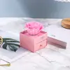 Día de San Valentín Caja de Joyería con Flores de Jabón Caja de Empaque Joyería Sentido de Alta Gama Joyería Fina Caja de Regalo Caja para Collares Caja para Anillos
