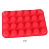 Molde para Hornear Galletas de Gelatina Molde para Hornear Pasteles 24 Hoyos Multirejilla Redondo Silicona Molde para Magdalenas