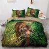 Funda de edredón de tigre linda traje de ropa de cama de animales divertido decoración de habitación juego de tres piezas salida de fábrica