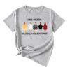 Camiseta de manga corta con cuello redondo para mujer, estilo europeo y americano, de Amazon Wish Independent Station, verano, crío pollos