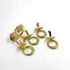 Caja de Regalo Mango Dorado Anillo de Tirar Mango Circular Pequeño Sol Pequeño Mango de Metal Anillo para Colgar Mango de Caja Pequeña de Madera