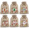 Bolsas de Dulces Navideños y de Año Nuevo al por Mayor en Stock, Bolsas de Arpillera Navideñas, Bolsas para Manzanas, Empaques, Bolsas de Regalo para Nochebuena, Almacenamiento