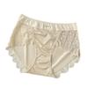 Ropa Interior Sexy de Encaje para Mujer, Alta Elasticidad, Transpirable, Entrepierna Antibacteriana, Sin Costuras, No Pellizca, Shorts Triángulo con Entrepierna Antibacteriana
