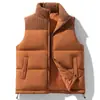 Colete de algodão patchwork outono e inverno transfronteiriço para homens, jaqueta colete espessa para homens e mulheres, colete puffer de caimento solto para casais