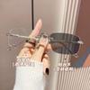 Gafas Fotocromáticas Sin Marco Temperamento Mujer Luz Azul Anti Luz Pura Deseo Gafas Planas Se Pueden Equipar con Lentes de Miopía Terminados
