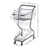 Carrinho de Compras Dupla Camada para Supermercado, Carrinho para Shoppings, Lojas de Conveniência, Ktv, Barracas de Rua, Carrinho de Compras Popular Online de Pegar Bonecos Atacado