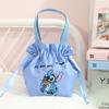 Bolsa Térmica Portátil Desenho Animado Bolsa de Almoço com Cordão Grande Capacidade Bolsa de Lona Moda Bolsa de Mão para Mãe Bolsa de Armazenamento