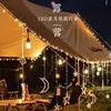 Linterna Solar Impermeable para Camping al Aire Libre Cadena Luz de Atmósfera Bola Grande Luz Intermitente Cortina del Cielo de la Tienda Luz Decorativa para Patio de Boda