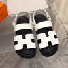 24 sandalias nuevas de verano para mujer comercio exterior talla grande casual europeo y americano parte superior gruesa hebilla de velcro sandalias romanas
