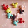 Parche de galleta de cabeza de Mickey de resina lindo simulación de comida de resina tocado infantil DIY funda de teléfono de crema