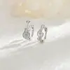 Comercio Exterior Transfronterizo Diseño Asimétrico Instrumento de Violín de Roca Pendientes Nota de Guitarra Hebilla de Oreja de Circonita Estilo Coreano