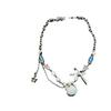Collar de Gato Salado Dulce Mia Cabeza Femenino Dulce Fresco Chica Picante Pentagrama Lazo Collar Dulce Nicho Terciopelo Cadena Clavícula Femenino