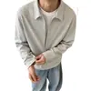 Sudadera con Capucha y Solapa con Cremallera Falsa de Dos Piezas para Hombre Otoño de Alta Gama Camiseta de Manga Larga Corte Limpio Top para Capas Interiores