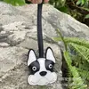 Nuevo Colgante de Bolso de Bulldog Francés, Llavero Sencillo y Lindo para Coche de Perro, Colgante Pequeño de Cuero de PU para Perro