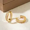 Moxi Transfronteiriço Novo Estiloso Colorido Multicor Cobre Incrustado Zircônia Estilo Europeu e Americano Moda Versátil Brincos Ear Cuffs Argolas