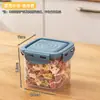 Potes Plásticos Selados de Grau Alimentício para Cozinha, Caixas de Armazenamento à Prova de Umidade, Potes para Leite em Pó, Potes para Armazenamento de Grãos