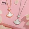 Hee goo D0407 S925 colar de prata das mulheres one-shell luz de luxo nicho shell clavícula cadeia presente de aniversário para namorada