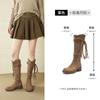 Botas Vaqueras Occidentales Augusden para Mujer 2026 Nuevo Otoño Estilo Desierto Marrón Melard Botas Largas de Montura