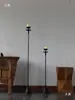 Adornos de Candelabro Retro de Hierro Fundido Hechos a Mano, Lámparas de Aceite de Hierro Antiguo, Candelabros Decorativos para Sala de Té Zen, Lámparas de Piso Estilo Wabi-Sabi
