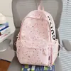 Mochila transfronteiriça para meninas, estudantes do ensino fundamental II e médio, bolsa de ombro dupla casual, bolsa de ombro dupla niche estilo coreano Ins, mochila estudantil de grande capacidade