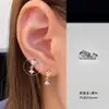 Pendientes de Hebilla con Borde de Circonita Cruzada Pendientes de Cruz Anillo de Clavo para Hélice de la Oreja Pendientes Pendientes