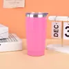 Copo de Gelo Amazon de Aço Inoxidável 304 Cor Sólida Simples Isolamento Térmico Copo para Cerveja Gelada Boca Larga 20oz Copo para Carro