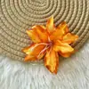 Decoração de Flor de Lírio Artificial, Diâmetro de 12cm, Enfeites de Lírio Perfumado, Decorações de Casamento Semi-Acabadas, Acessórios para Arranjos Decorativos