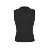 Chaleco sin mangas de cuello semi-alto para mujer, Ropa exterior de verano, Color liso, Top moderno transfronterizo, Ropa interior o exterior, Top de verano para mujer