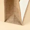 Estilo Ins Sacola de Compras de Linho Literária Grande Capacidade Portátil Graffiti Pintado à Mão DIY Sacola de Juta Bolsa de Ombro Transversal