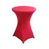 Venda Direta de Fábrica Capa para Mesa de Bar Cor Sólida Toalha de Mesa Alta para Mesa de Banquete Cocktail Mesa Alta Elástica Ajustável Capa para Mesa Redonda