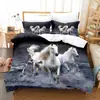 Ropa de cama estampada de animales caballo 3D de tres piezas transfronteriza Amazon Europa y Estados Unidos comercio exterior venta caliente a mapa