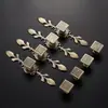 Maçanetas de Cobre Estilo Antigo para Armários Clássicos Chineses Retrô, Gavetas, Sapateiras, Portas de Guarda-Roupa, Móveis, com Desenhos Vermelhos e Tradicionais