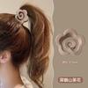 Pinza de Garra Alta para Cola de Caballo de Flor de Rosa para Mujeres, Pinza de Garra para la Parte Posterior de la Cabeza, Pasador de Flor, Accesorio para el Cabello, Tocado, Fijación de la Raíz del Cabello