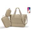 Bolsa de Viagem Transfronteiriça de Três Peças para Curta Distância, Bolsa de Ombro Portátil, Bolsa Fitness com Separação Seco e Molhado, Compartimento para Sapatos, Bolsa Mamãe de Grande Capacidade