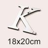 Ventas Calientes Transfronterizas 20cm Tamaño Grande 3D Acrílico Letra Inglesa Espejo Adhesivo de Pared Autoadhesivo Combinación Adhesivo de Espuma Eva