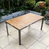 Juego de Mesa y Sillas de Exterior con Sombrilla Patio Balcón al Aire Libre Terraza Ratán Tejido Exterior Impermeable Estilo Ocio Madera Anticorrosión Mesa y Sillas