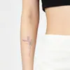 Pegatina de Tatuaje Vertical Mariposa Fantasía Estrella y Luna Mariposa Colorida Gradiente Luna Estrellas Pegatina en Inglés Antebrazo Clavícula Pegatina de Tatuaje Impermeable